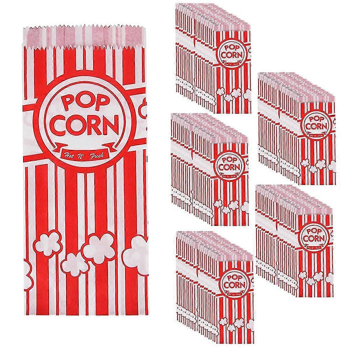 Sacs de pop-corn en papier Sacs de pop-corn résistants à la graisse étanches Récipient de pop-corn en papier jetable pour la fête