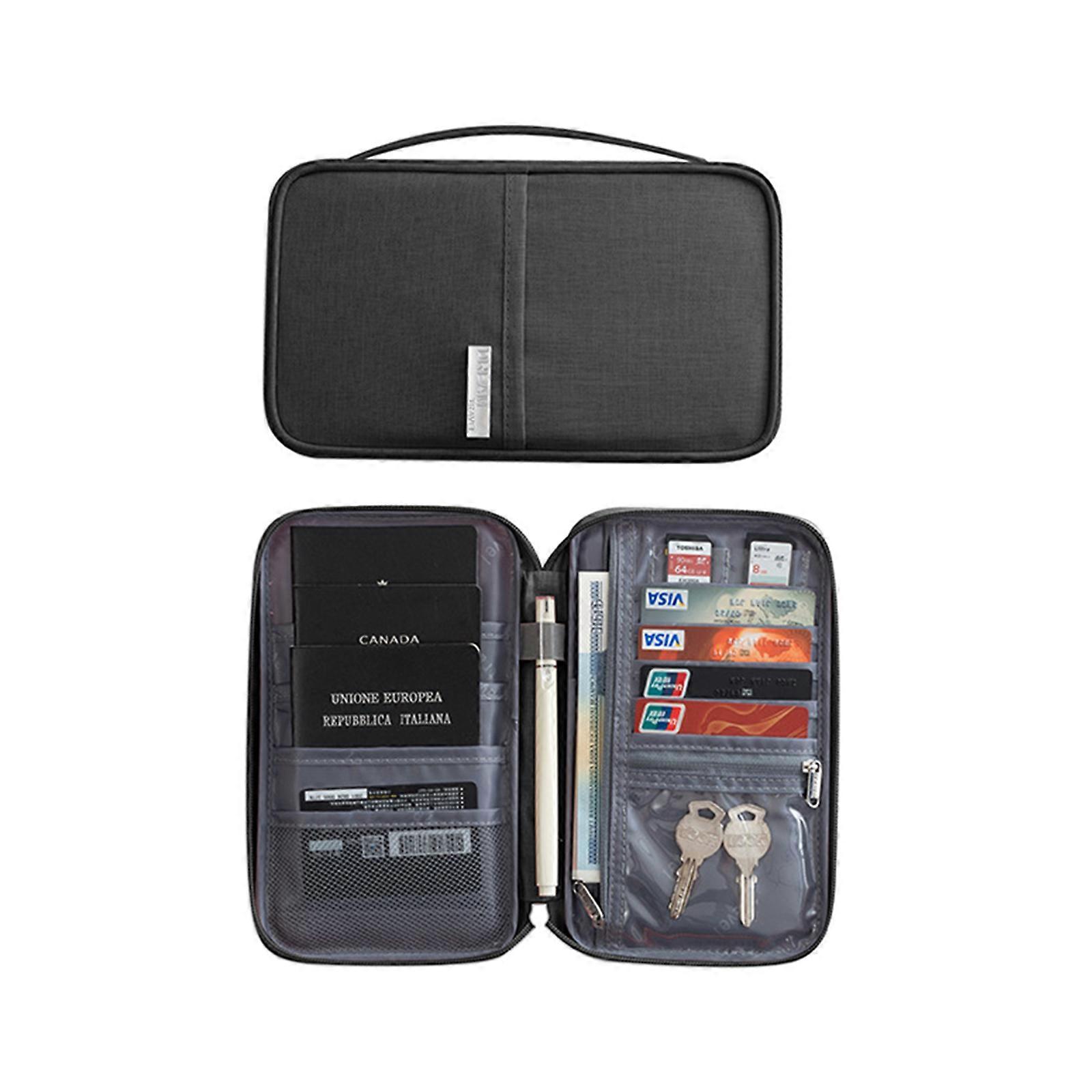 Waterproof Passport Travel Wallet with Large Capacity for Credit Cards and Documents