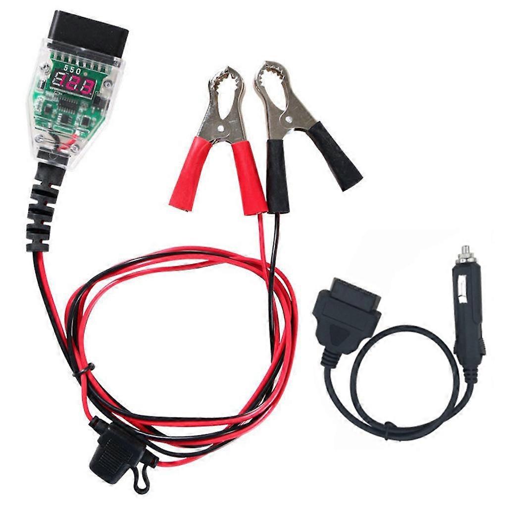 Car OBD2 ECU Emergency Power Cable Memory Saver Battery Connector Detection Tool