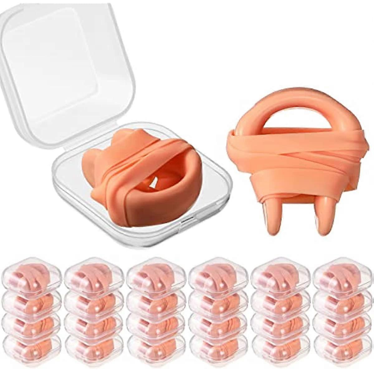 24 Pieces Silica Gel Swimming Nose Clip with String Elastic Comfortable Soft Latex Plugs Waterproof Nose Clip Nose Plug Nose Clamp for Swimming Plug C