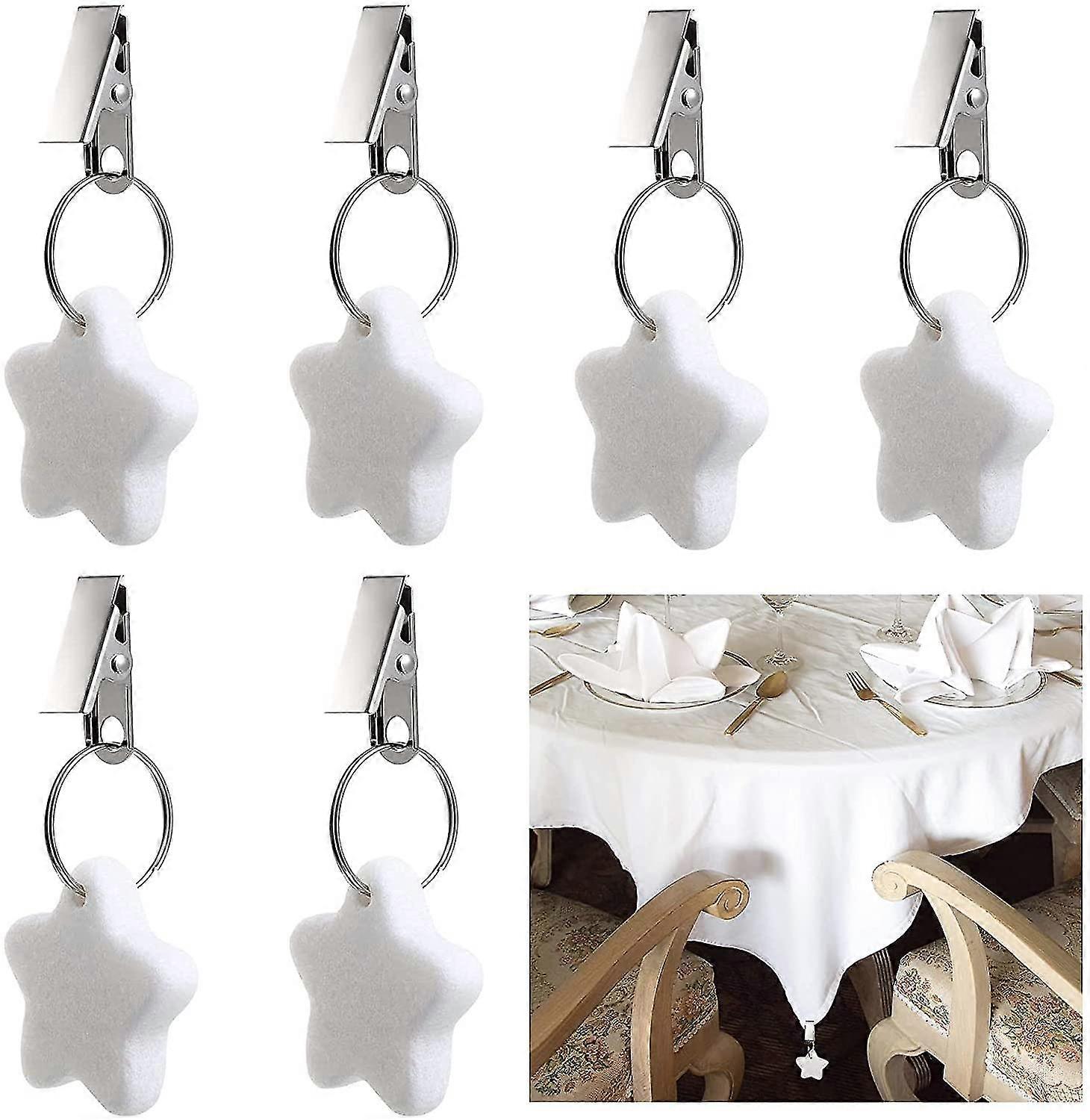 6 Metal Tablecloth Clips For Table Decoration