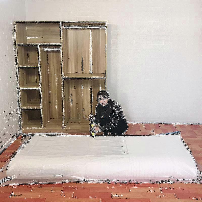 移動用マットレス真空バッグ - マットレス収納バッグ - ヘビーデューティラテックス/スポンジ製の特大マットレス用省スペース真空収納バッグ -