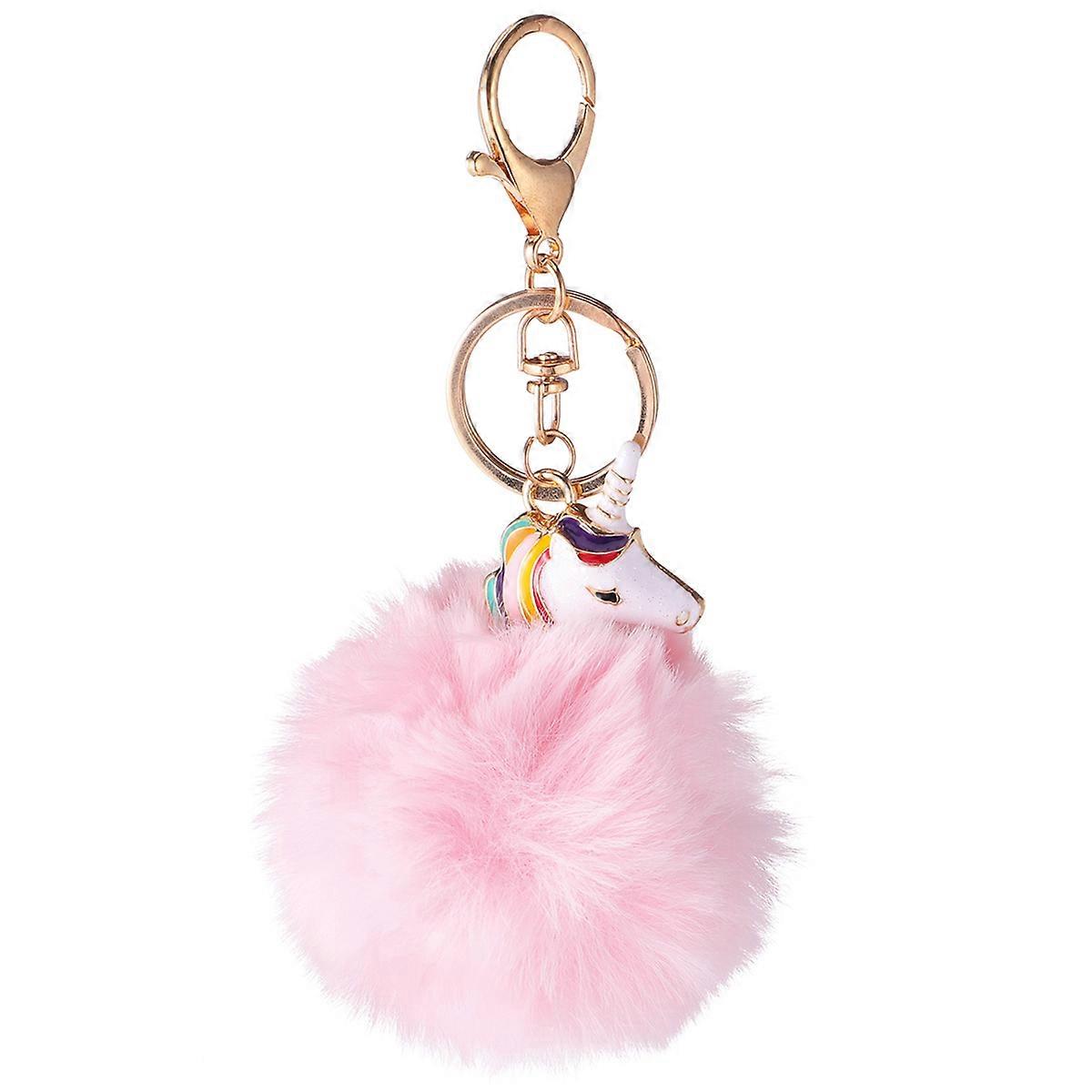 1Pc Unicorn Keychain Plush Key Holder Adorable Key Pendant Bag Ornament