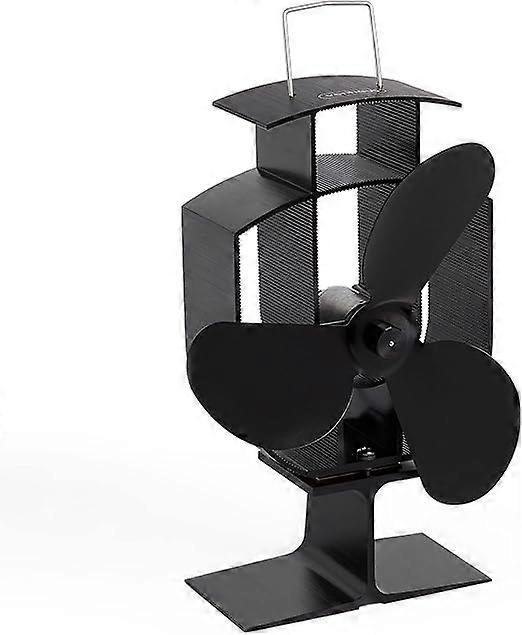 Log Burner Fan with 3 Blades, Heat Powered Fan for Wood/Log Burners, Fireplaces, Stove Heaters Silent Operation, Eco Friendly, Self Powered, 2 Year W