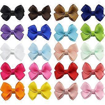 20x vauvan hiusklipsit, Wruas 2" Baby Hair Bows -leikkeet Pieni nauhajouset Ei liukuva vauva