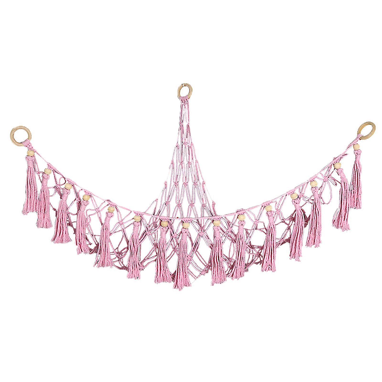 100% NEW Toy Storage Hammock Plush Toys Display Holder For Nursery Kid Room Save Space Large Capability Tassel Expandable Tubular