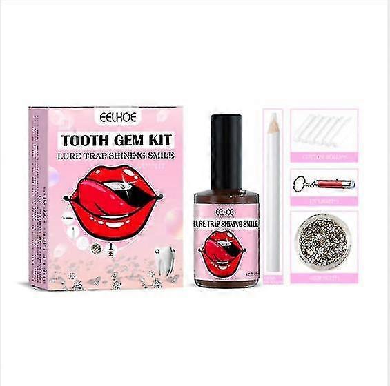 光と接着剤を硬化させるDIY歯の宝石キット、20個のクリスタルジュエリースターターキットTiktok