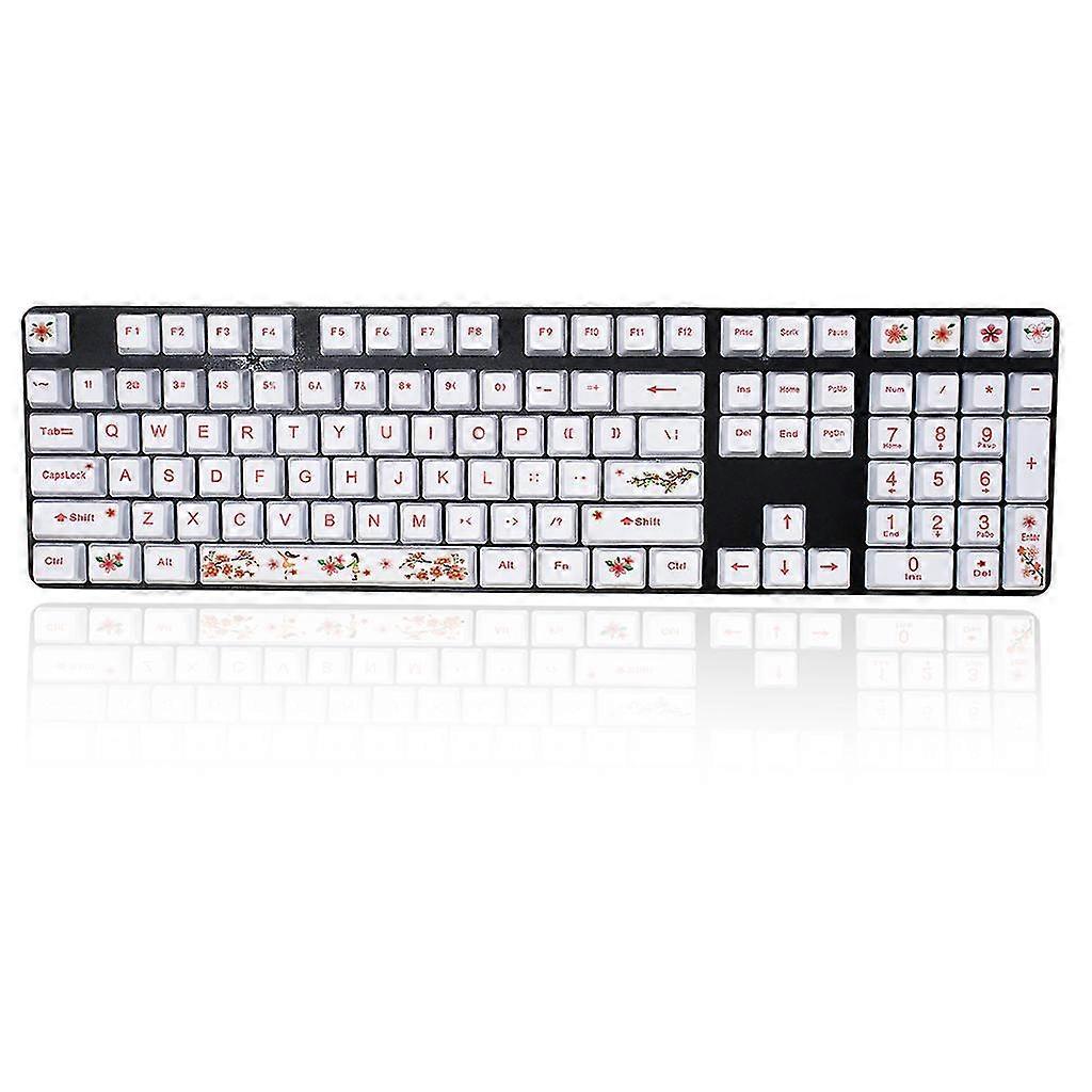1 Set Replaceable Oem Pbt 108 Keys Keycaps Dye-sublimation Oriental Cherry Double Color Key Cap For Readson Ganss Ikbc G104 C87 Mechanical Keyboard