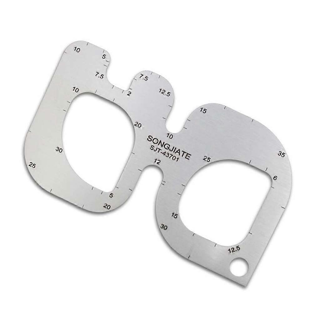DIY Ruler Metal Template Handmade Leather Tools Rounded Corners Full Size