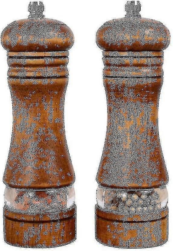 Retro Wood Pepper Grinder and Salt Mill Set - 2 Pack