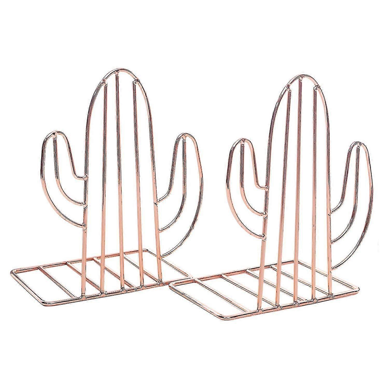 Nordic Style Bookends With Cactus-Shaped Stand