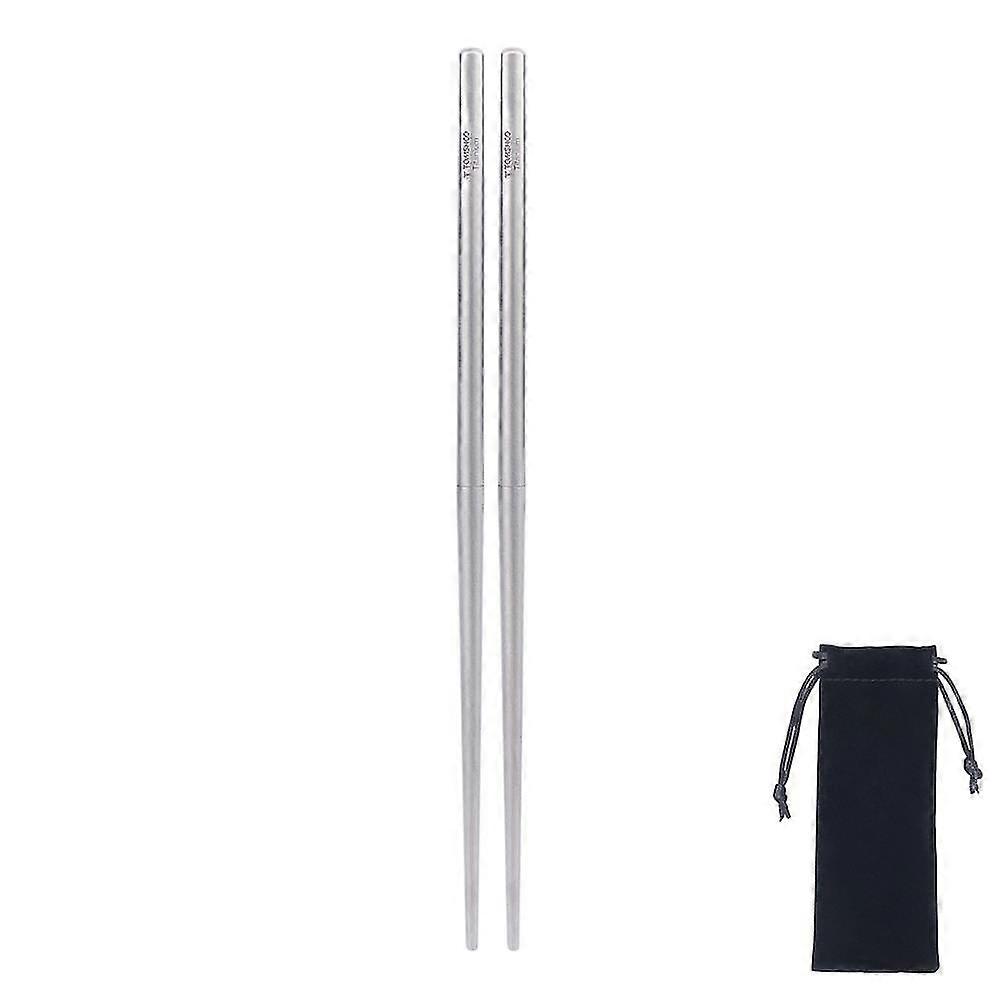 TOMSHOO Pure Titanium Extendable Chopsticks Detachable Outdoor Folding Chopsticks Camping Portable U