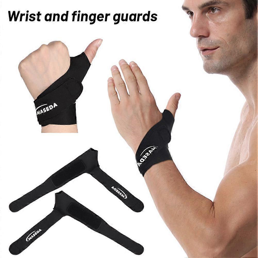 Svart en venstre hånd (A)$Fitness håndleddsbeskyttelse fingerhylse sage håndleddsledd hylse kvinnelig tommel armbånd