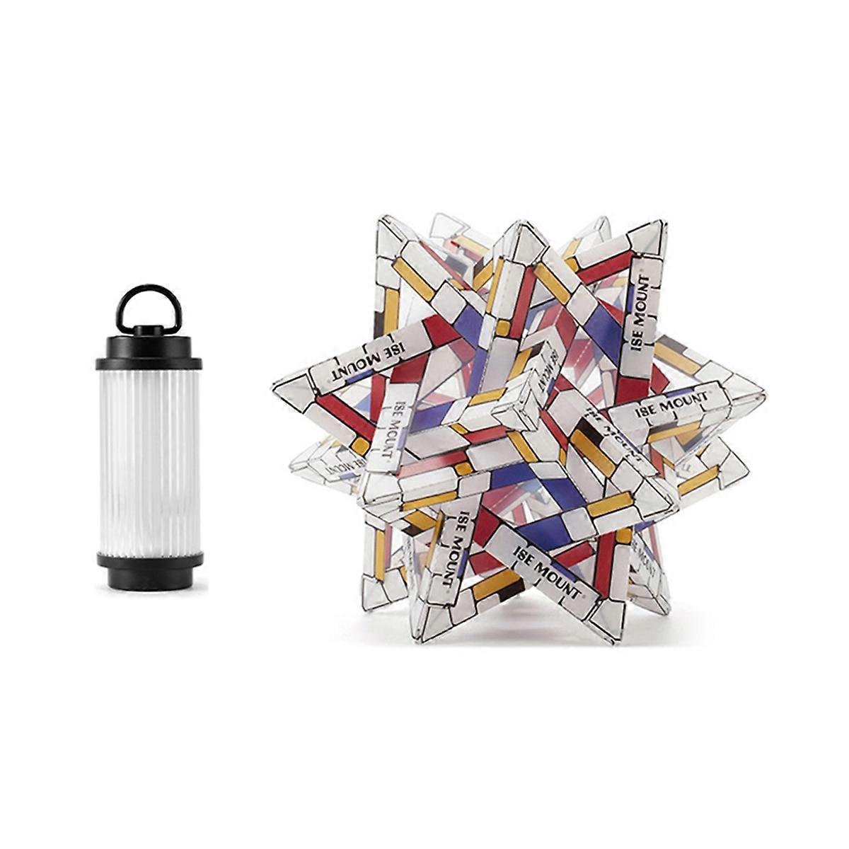Camping Light Star Color Lamp Shade Gold Flat Sugar Lamp Shade Camping Light + Colored Lampshade