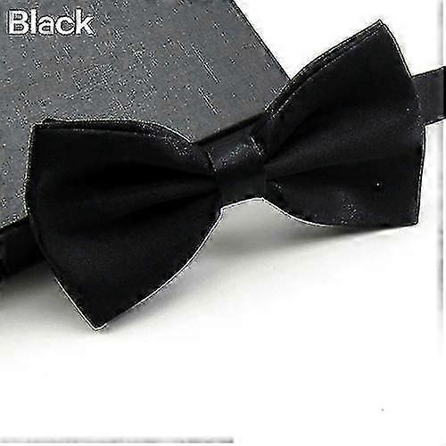 Men Classic Solid Color Bowtie Necktie Tuxedo Wedding Party Adjustable Bow Tie