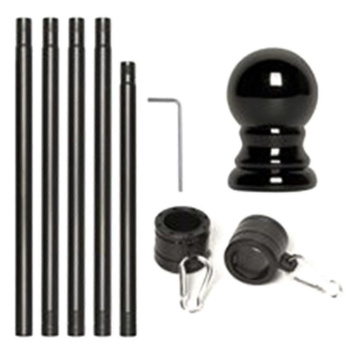5FT Pole, Weather Rustproof Flagpole Suitable suitable for 3x5 Sports Fan Outdoor Flags