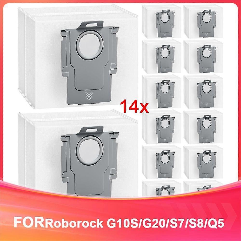 14 Pack High Capacity Vacuum Bags for Q5, Q5 Pro+, Q8 MAX, Q8Max+, MAX,S8 Pro Ultra,S8, S7 MAX Vacu