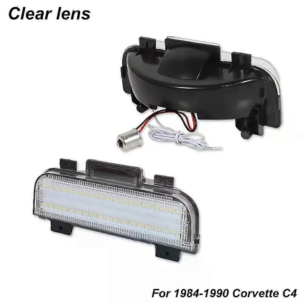 Car White LED Rear Tailgate Backup Reverse Lights & Red Tail/Brake Lights Rear Fog Lights Assemblies For Corvette C4 1984-1990