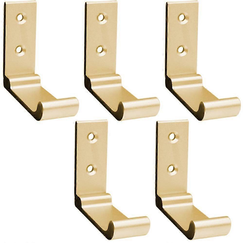 5 Pieces Folding Hooks Wall Towel Hooks Clothes Hooks 90 Foldable Solid Aluminum Hook Stands With Stainless Steel Screws Suitable For Cloakrooms, Bat