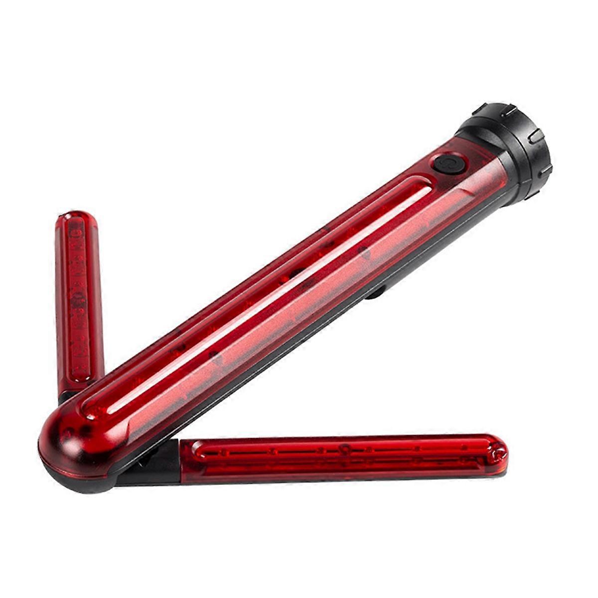 LED Emergency Roadside Flares Light Foldable Safety Bar Light Magnetic Stand Warning Signal SOS Lam