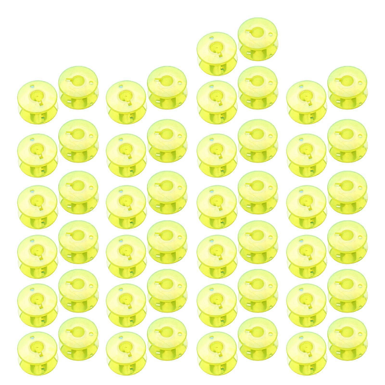 Home Sewing Essentials - Multi-Purpose Clear Bobbins with Transparent Design  Yellow