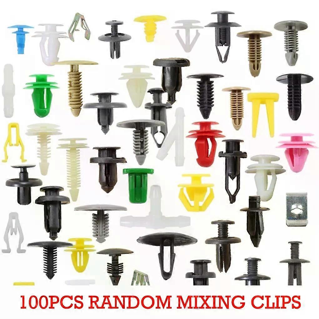 50/100PCS Mixed Auto Fastener Vehicle Car Bumper Clips Retainer Fastener Rivet Door Panel Fender Liner Universal Fit for All Car