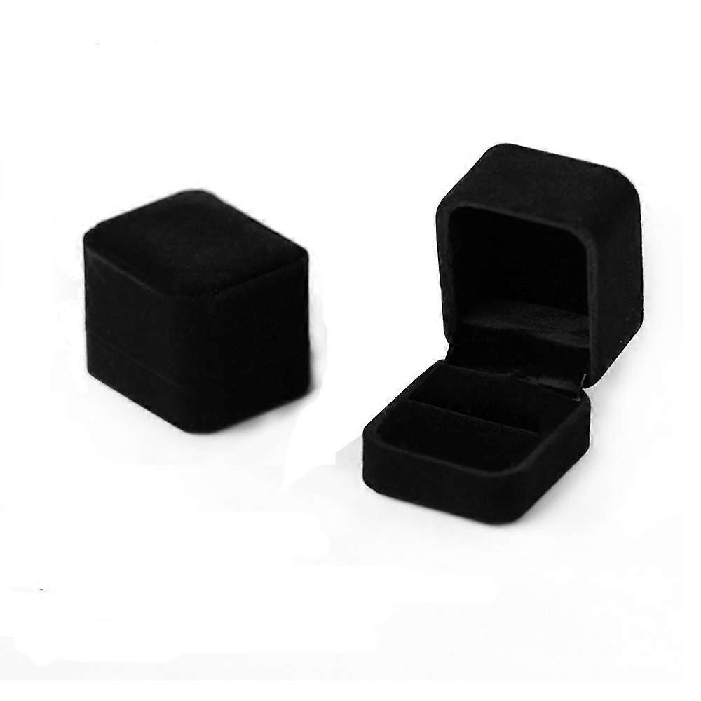 Velvet Jewelry Box Set of 2 with Ribbon, Ring and Earring Organizer, Soft Fabric, Stylish Storage Solution