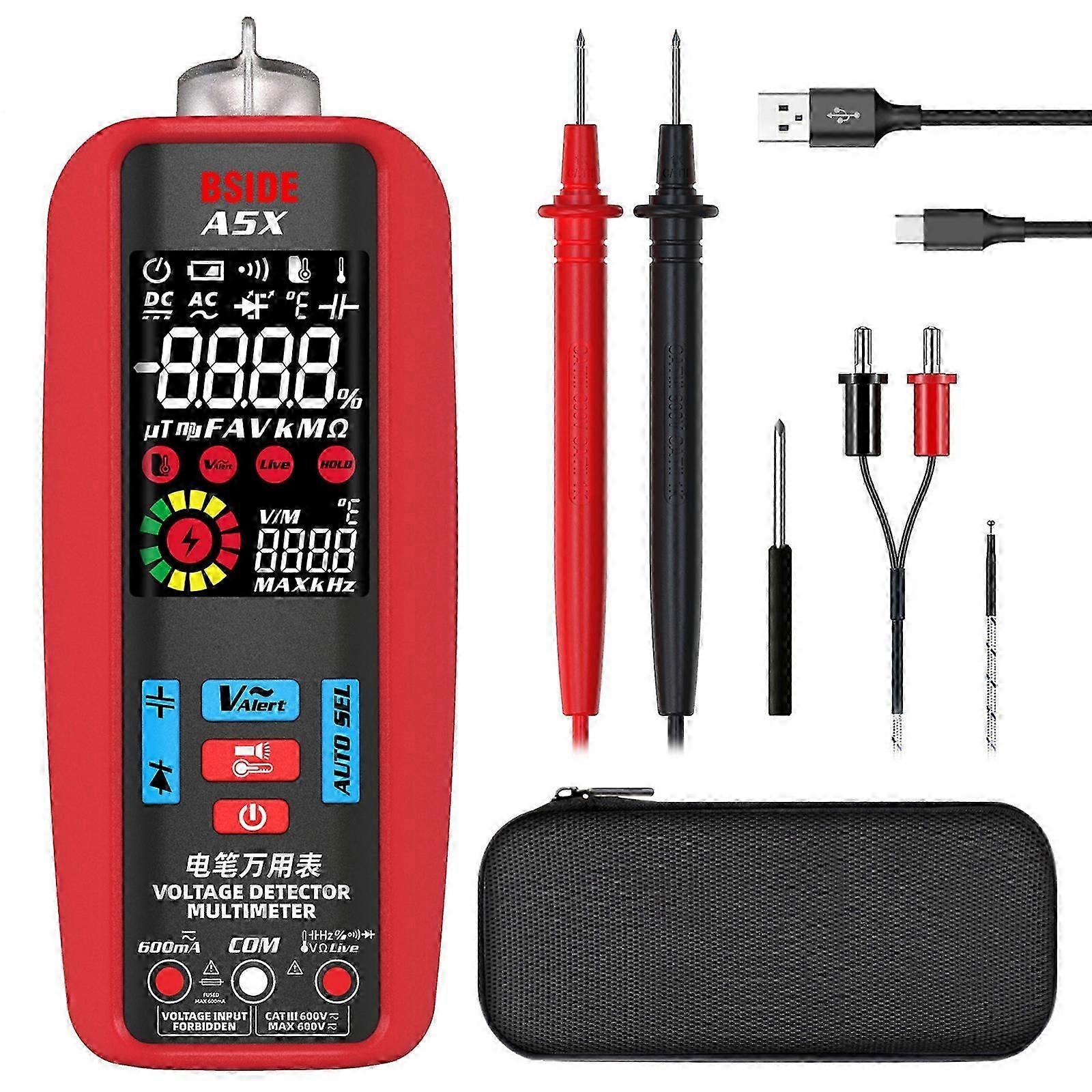 A5 Smart Multimeter LCD Digital Tester Voltage Detector 6000 Counts VFC Test