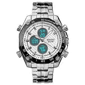 Skmei 1302 Mode Män Fritid Armbandsur Silver