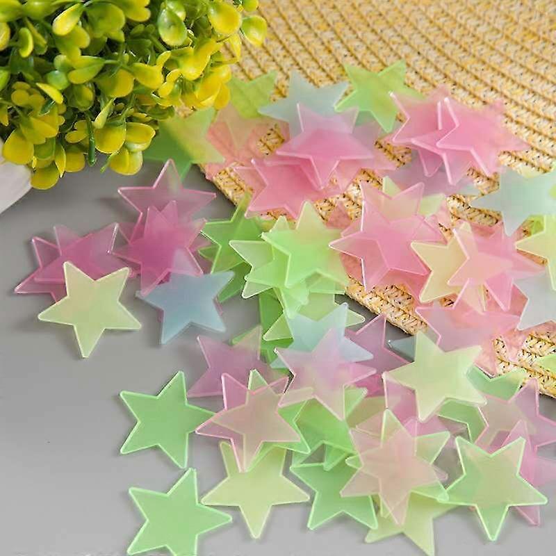 DIY Home Decoration 3D Stars Stars Luminous 100 pcs Fluorescen Bedroom Wall Stickers Glow In The Dark Jewelry Accessory