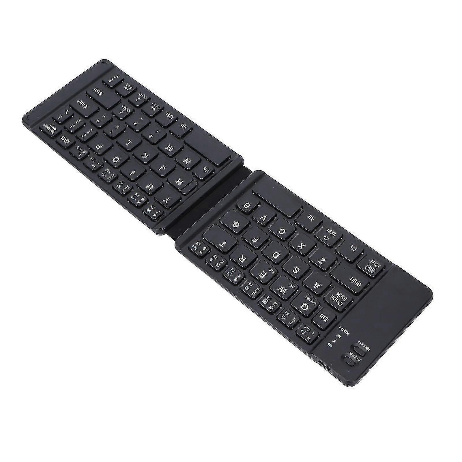 Foldable Keyboard Bt3.0 Fast Typing Silent 120mah Battery Compact Size Wide Compatibility Mini Wireless Keyboardblack
