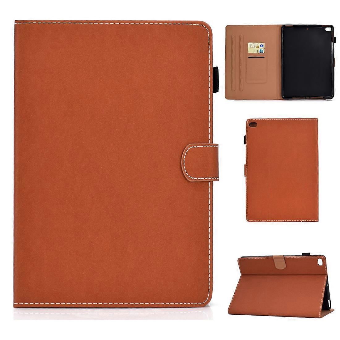 Solid Color Tablet PC Universal Magnetic Horizontal Flip Leather Case with Card Slots & Holder