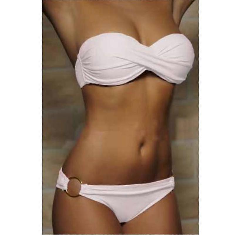 Kobiety z metalowymi pierścieniami Strój kąpielowy Stroje kąpielowe Kąpiel Push Up Wyściełany biustonosz Bikini