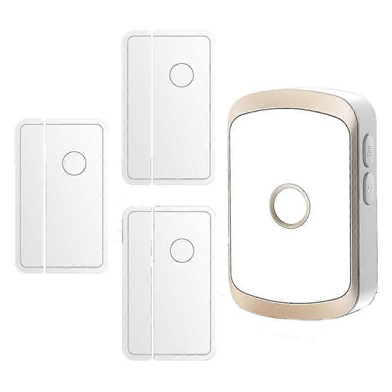CACAZI 1 For 3 Split Type Door Opening Sensor Reminder Smart Wireless Doorbell Alarm