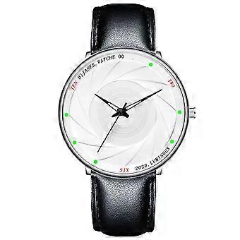 Minimalistische Herrenmodeuhren Ultradünne Edelstahl-Mesh-Gürtel Quarz-Armbanduhr Männer Lässige Lederuhr Reloj Hombre