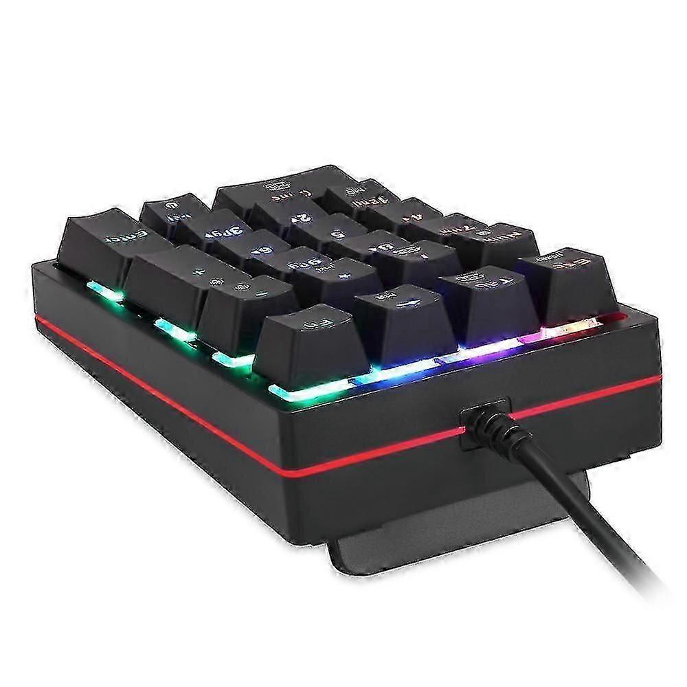 Backlit Mechanical Keyboard with Mini Numpad for Wired Connection