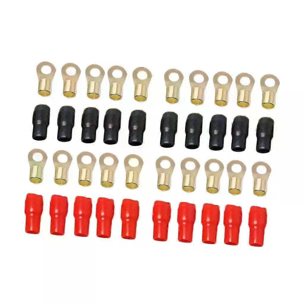 4 AWG Auto Audio Power Ground Cable Fork Clamp Brass 5/16 diameter