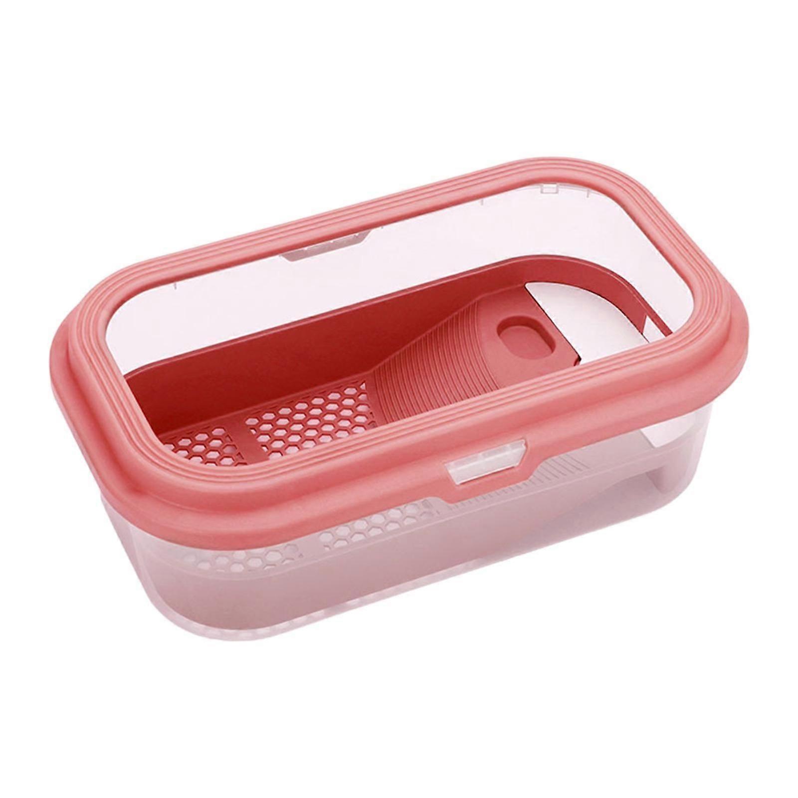 Turtle Tank with Sun Terrace Breeding Case Habitat for Frog Pet Turtle Snail M pink