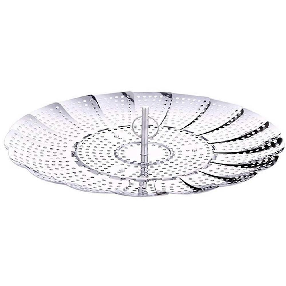 Steaming Perfection, Stainless Steel Steamer Basket with Extendable Handle for Healthy Cooking Choice, Removable Center Post, Compact Storage and