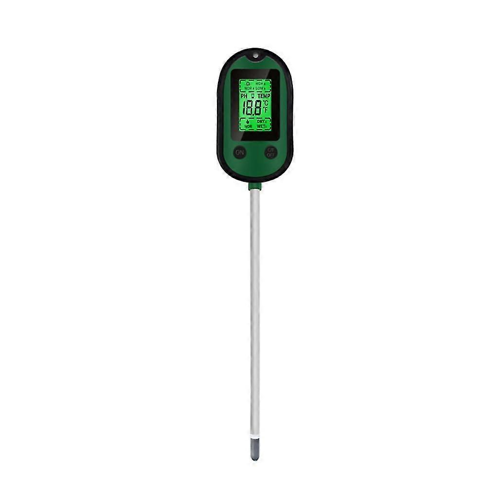 Soil Moisture Meter, With Sound Alarm Multicolor Backlight Soil Ph Meter 5-in-1 Soil Moisture/ph/te