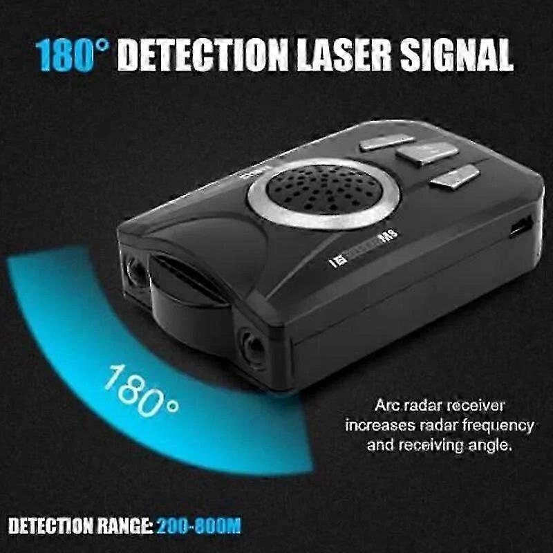 con Universal Car Radar Detector M8 Full Band Scanning Car Radar Voice Alert Warning Speed Control Detector ST1M715