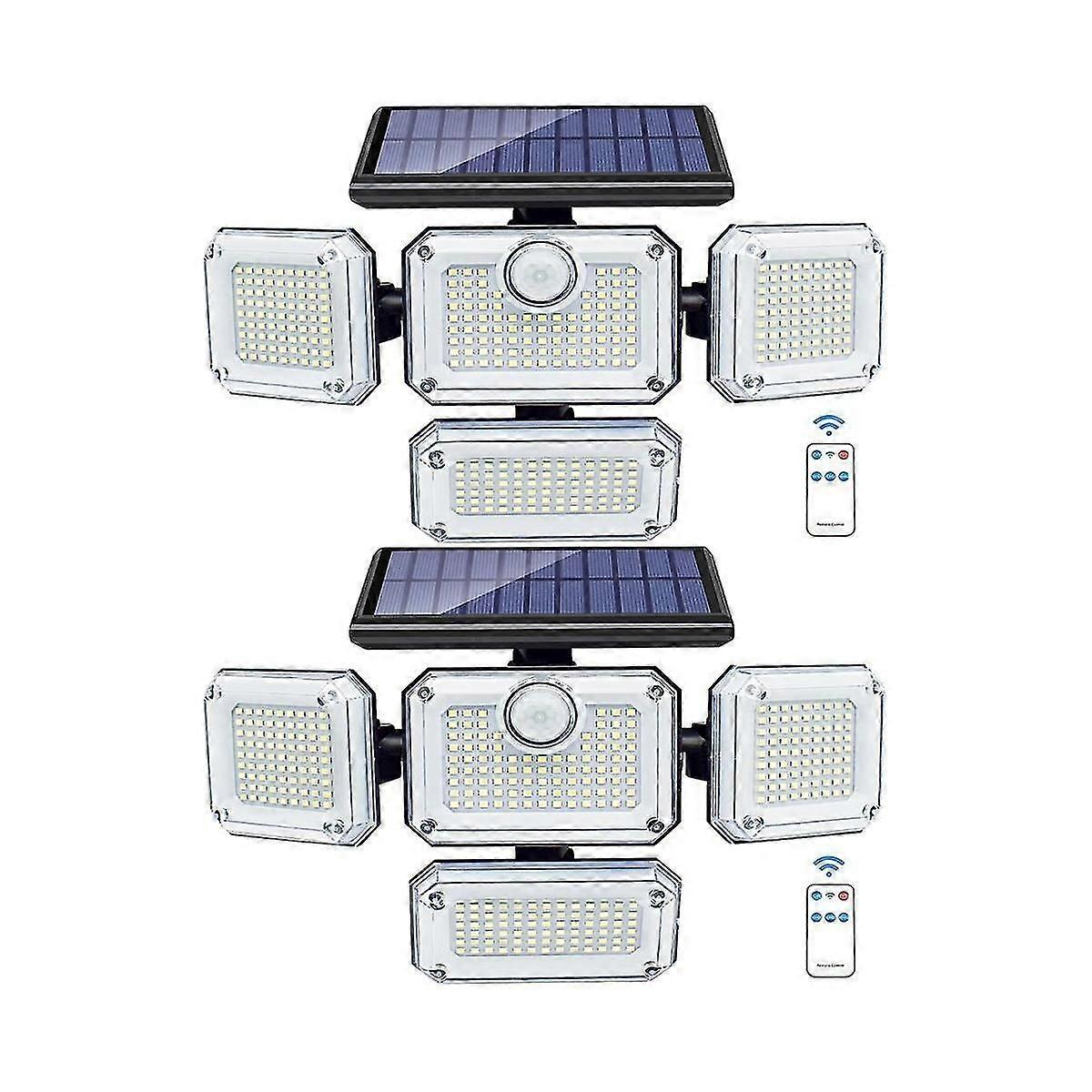 Solar Lights Outdoor Motion Sensor 333 Led Flood Lights, Solar Powered Security Lights Outside, Wit