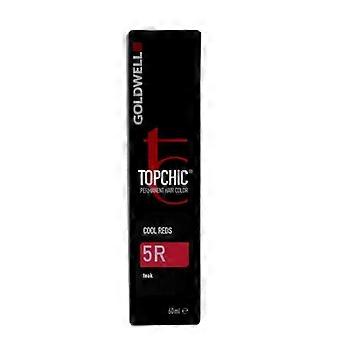 Coloration permanente pour cheveux Goldwell Topchic Cool Reds Teak 5R 60 ml.