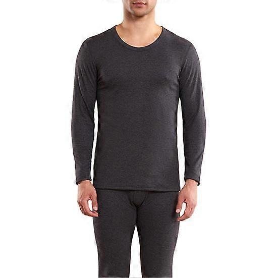 2 st / set Vinter Män Termiska Underkläder Set Rund hals Långärmad Varm Tjock Hög Elasisitet Slim Fit Öppna grenen Män Pyjamas Set Sport Träningsoverall Topp