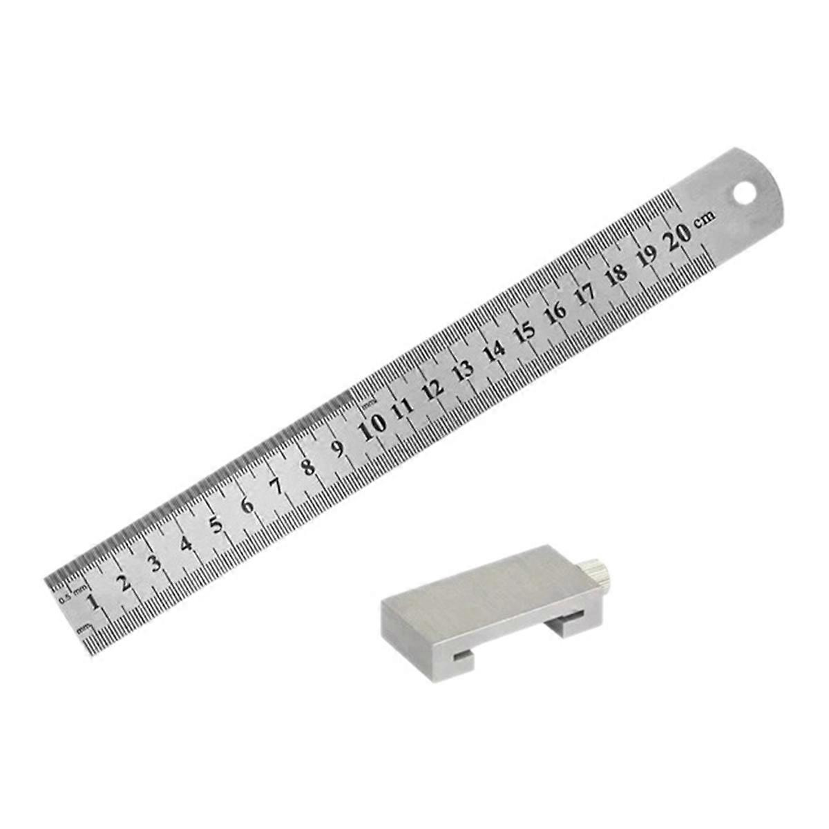 Woodworking Tools Steel Ruler Positioning Limit Block Measuring 200mm