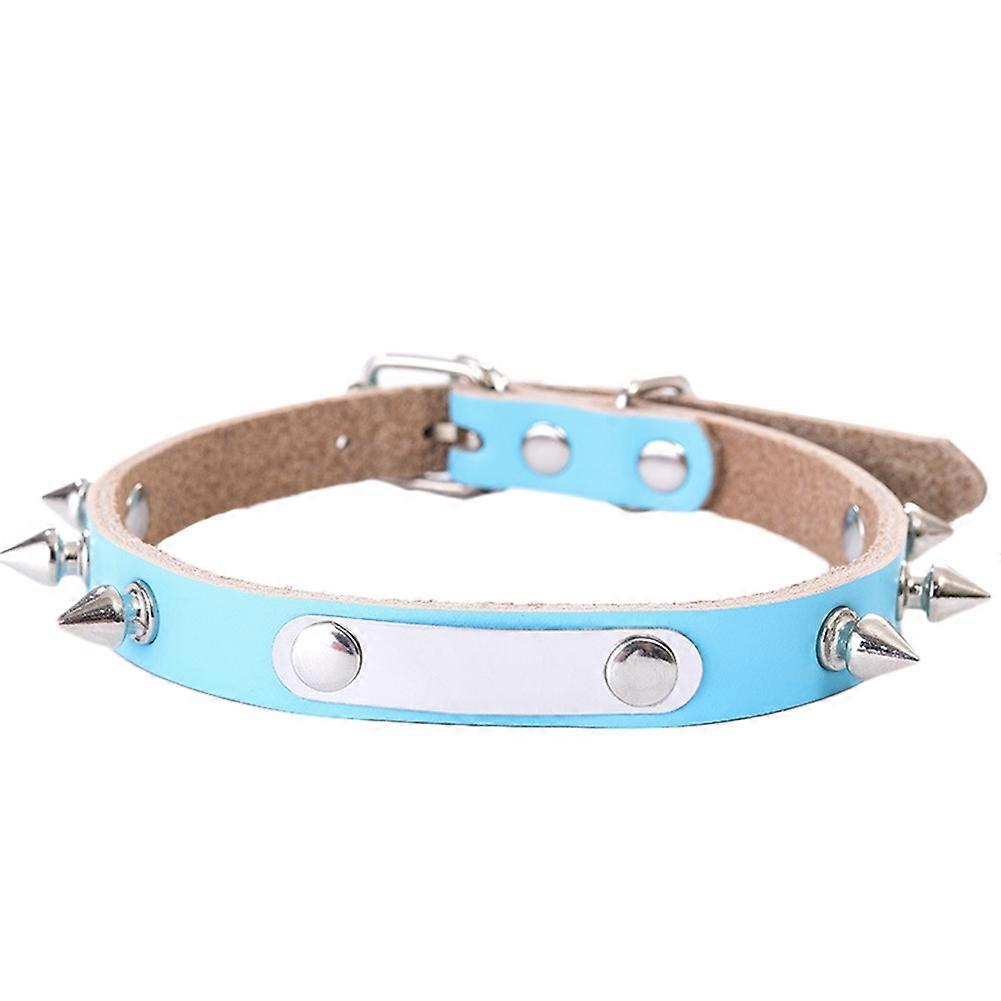 Simple Adjustable PU Leather Collar for Pets, Pure Color Dog Collar