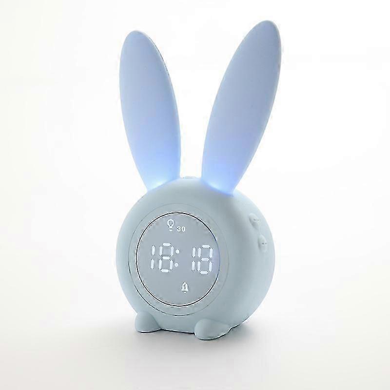 Reloj despertador con luz nocturna y función de control táctil, recargable.