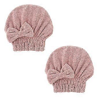 Snabbtorkande hårtorkskåpor av bambufiber, hårhandduk i mikrofiber, anti-friss, håller håret glansigare, bekvämt att bära, handsfree-hårtork för