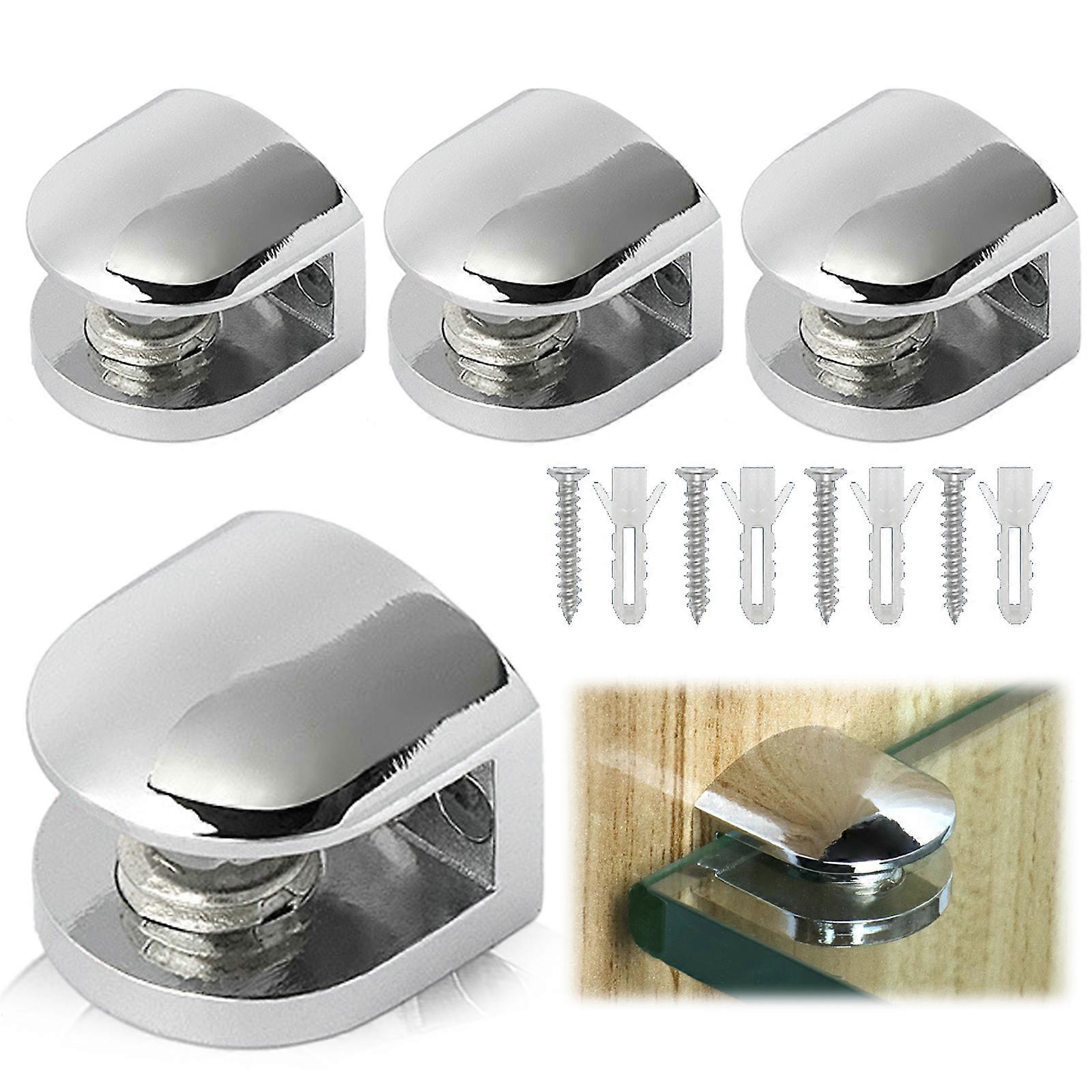 4pcs glass shelf bracket+4 screws+4 expansion