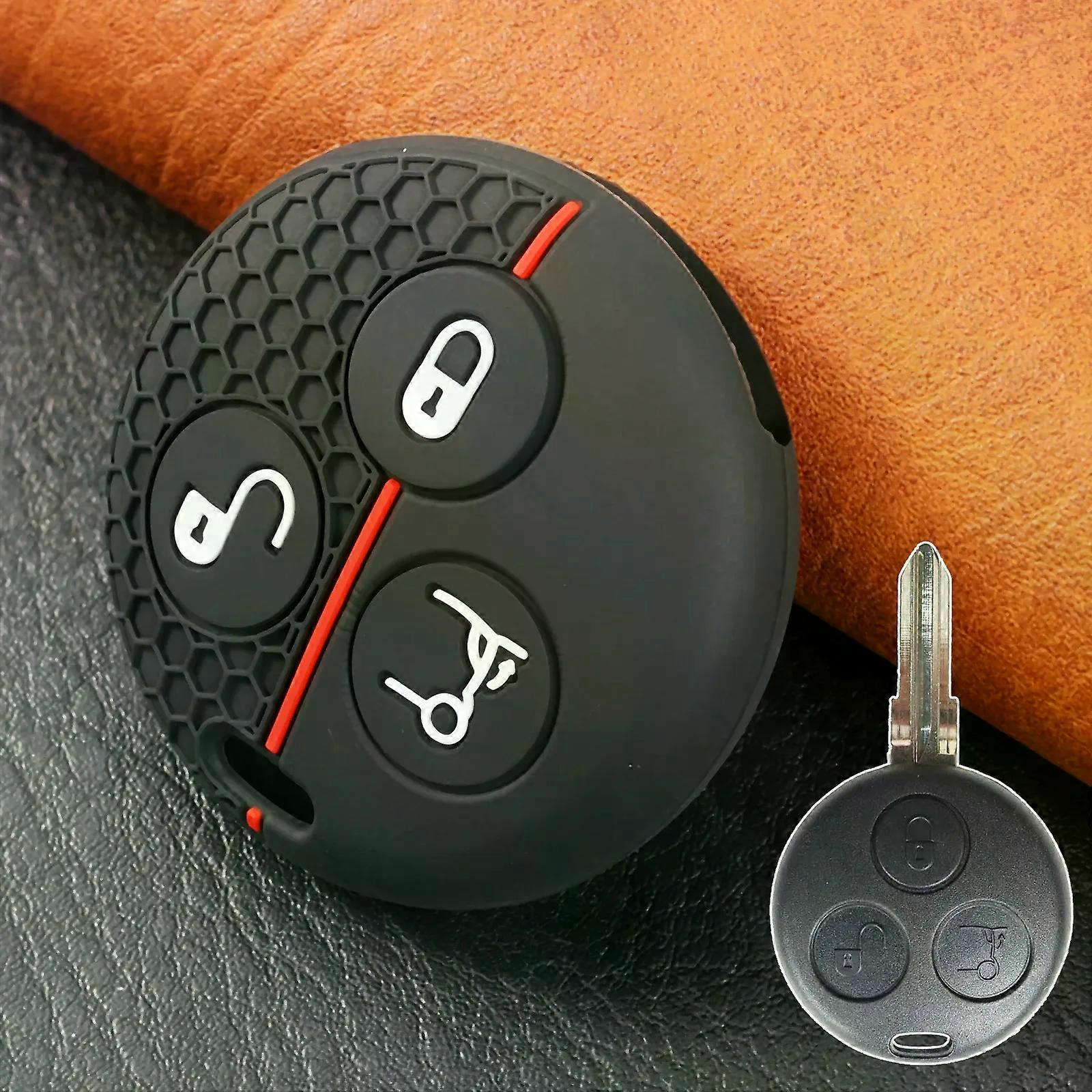 compatible for Smart Roadster compatible for two Cross blade 6 City Coupe Cabrio K compatible for four Silicone Remote Key Fob Ring Case Cover Holde